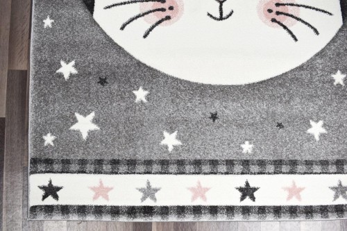 Bok dywanu dla dzieci kot Smart Kids 22412 szarego