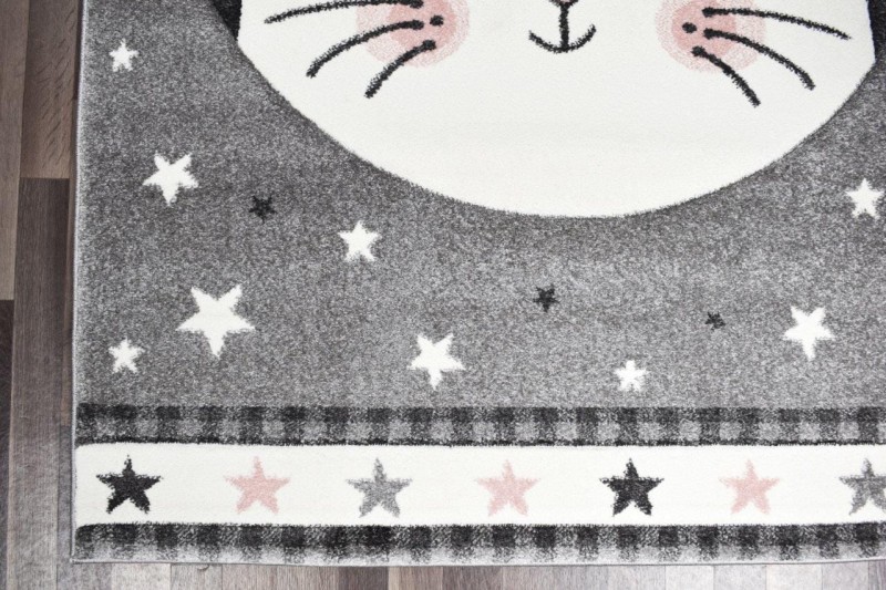 Bok dywanu dla dzieci kot Smart Kids 22412 szarego