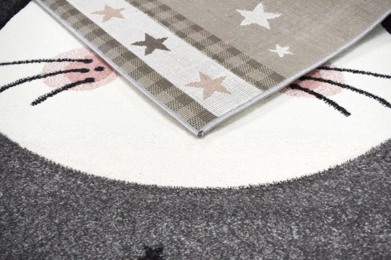 Róg dywanu dla dzieci kot Smart Kids 22412 szarego