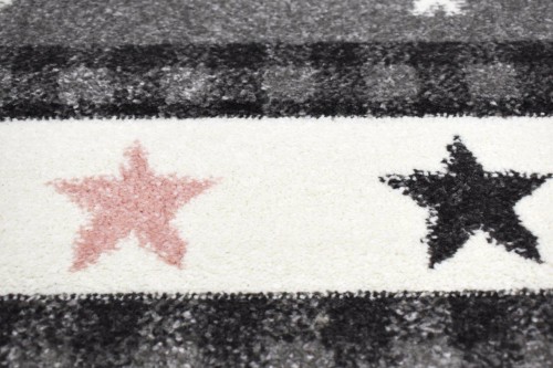 Detal 2 dywanu dla dzieci kot Smart Kids 22412 szarego