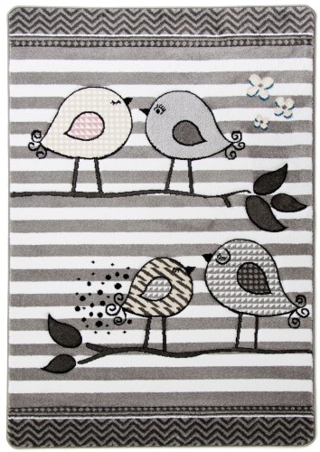 Dywan dla dzieci Petit BIRDS szary _dywanywitek_pl_