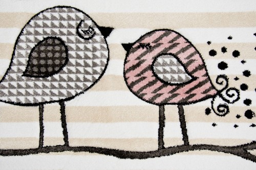 Dywan dla dzieci Petit BIRDS kremowy _dywanywitek_pl_4
