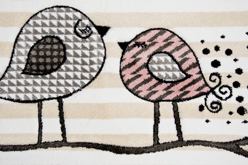 Dywan dla dzieci Petit BIRDS kremowy _dywanywitek_pl_4