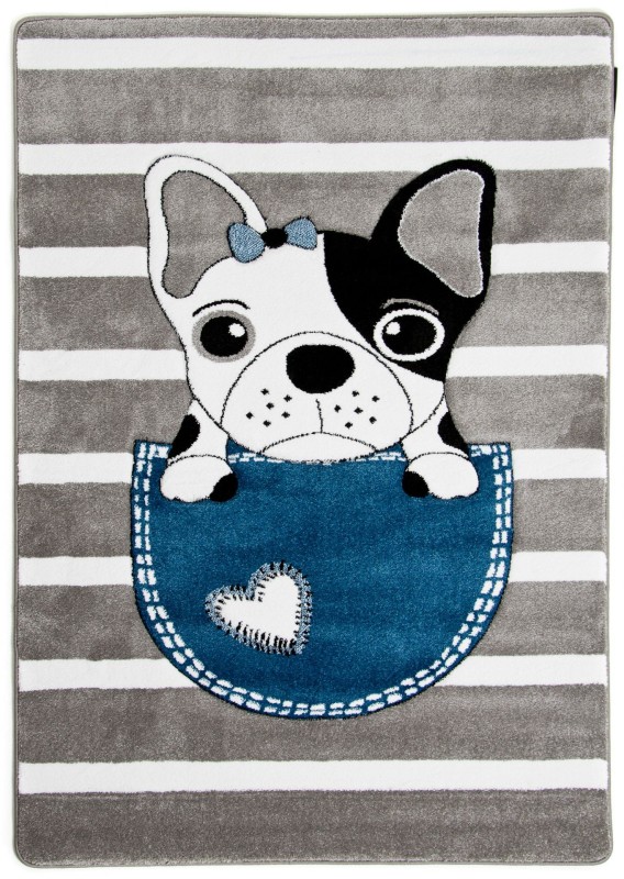 Dywan dla dzieci Petit BULLDOG szary _dywanywitek_pl_