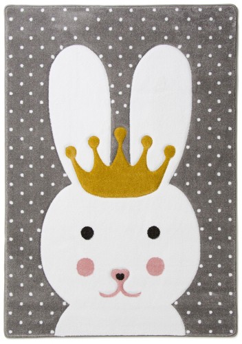 Dywan dla dzieci Petit BUNNY szary _dywanywitek_pl_