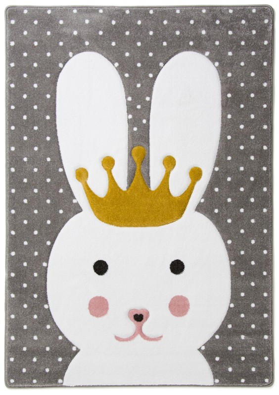 Dywan dla dzieci Petit BUNNY szary _dywanywitek_pl_