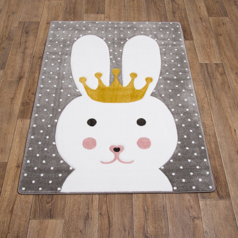Dywan dla dzieci Petit BUNNY szary _dywanywitek_pl_2