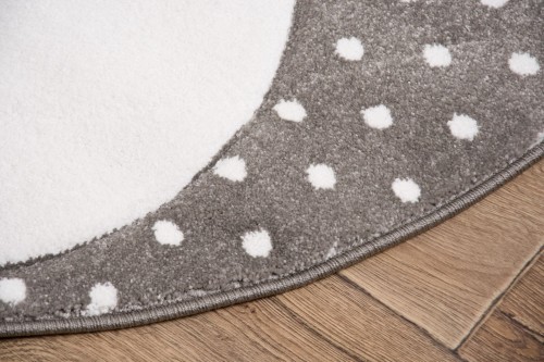 Dywan dla dzieci Petit BUNNY szary koło _dywanywitek_pl_4