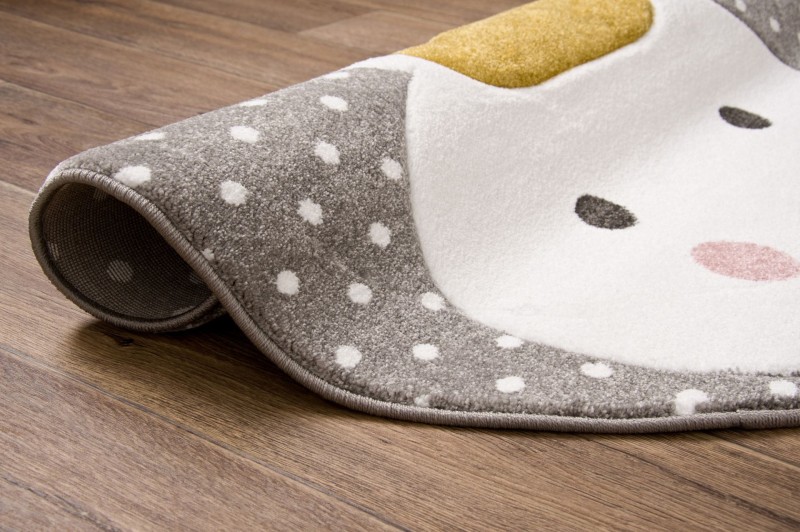 Dywan dla dzieci Petit BUNNY szary koło _dywanywitek_pl_8