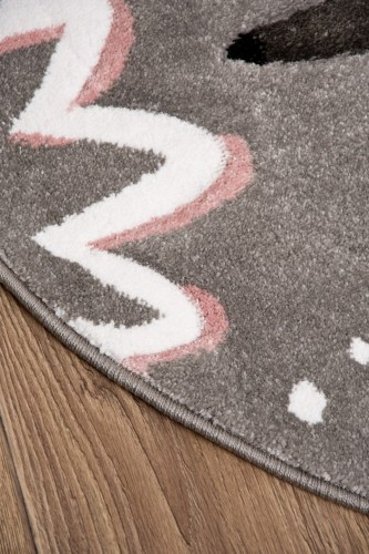 Dywan dla dzieci Petit LAMA szary koło _dywanywitek_pl_4