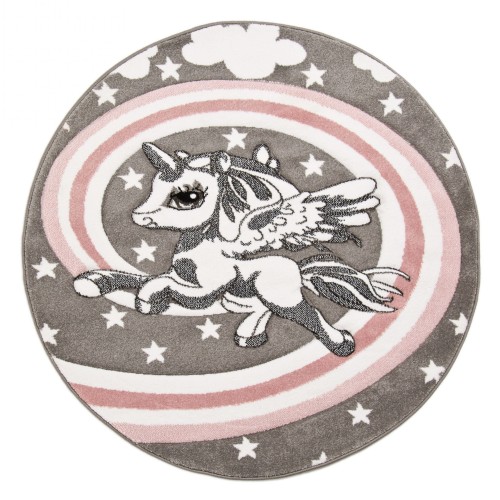 Dywan dla dzieci Petit PONY szary koło _dywanywitek_pl_