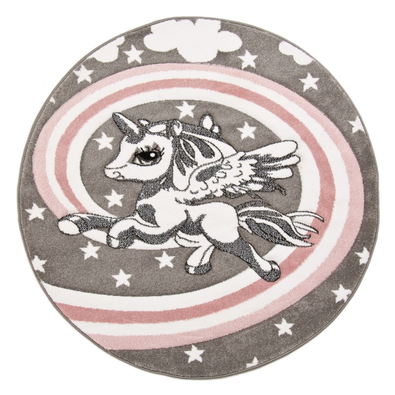 Dywan dla dzieci Petit PONY szary koło _dywanywitek_pl_