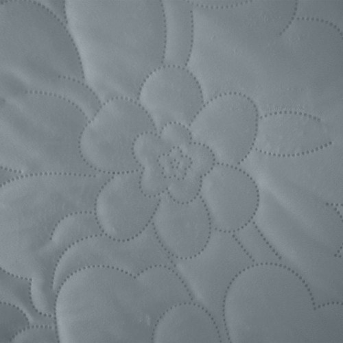 Narzuta na łóżko ARIEL 4 stalowa 230x260 cm pikowanie