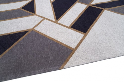 Dywan Carpet Decor Magic Home Art Deco Gatsby szaro-granatowy - brzeg