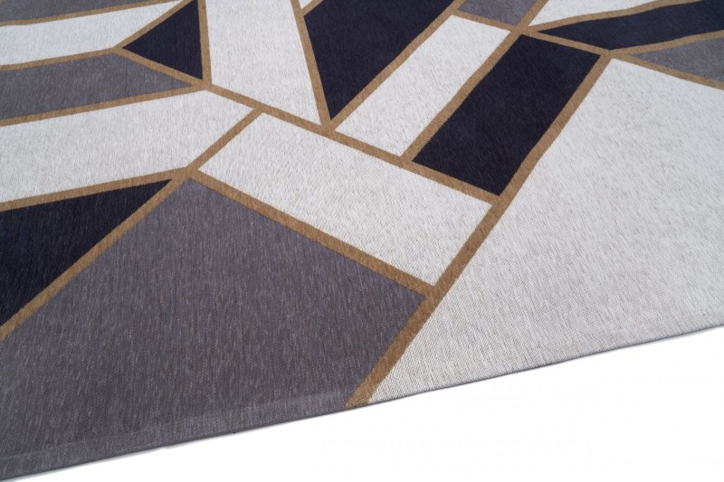 Dywan Carpet Decor Magic Home Art Deco Gatsby szaro-granatowy - brzeg