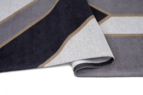 Dywan Carpet Decor Magic Home Art Deco Gatsby szaro-granatowy - brzeg