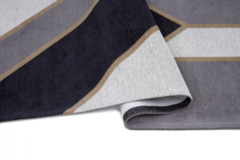 Dywan Carpet Decor Magic Home Art Deco Gatsby szaro-granatowy - brzeg