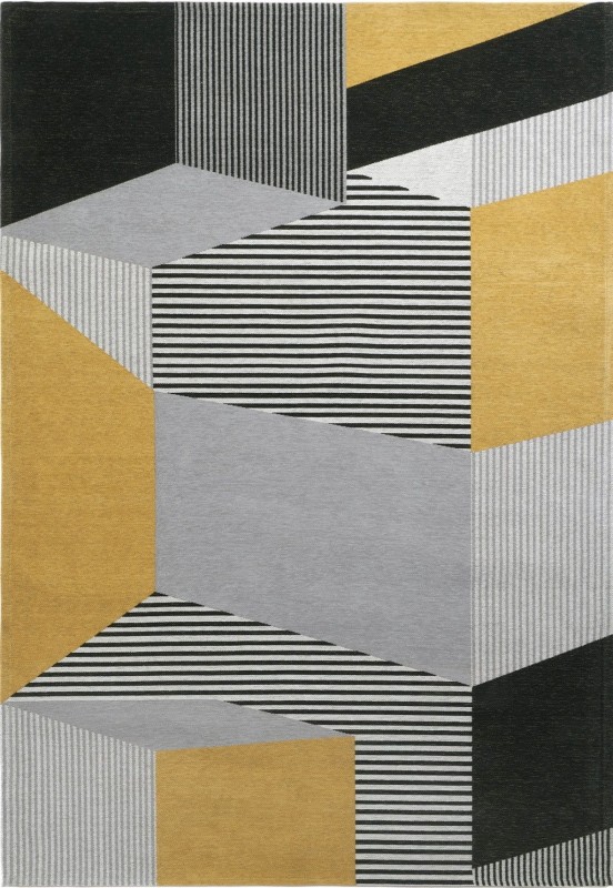 Dywan geometryczny Carpet Decor Magic Home Metropolis szaro-żółty