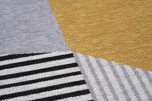 Dywan geometryczny Carpet Decor Magic Home Metropolis szaro-żółty - runo