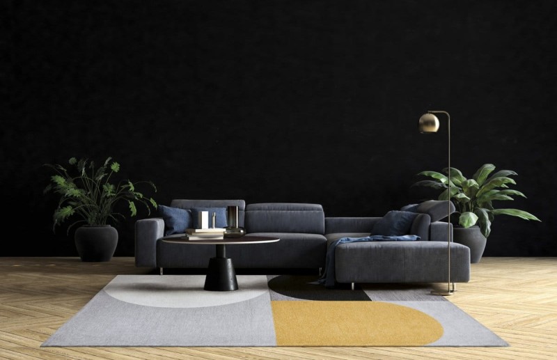 Dywan nowoczesny geometria Carpet Decor Magic Home Silva żółty do salonu