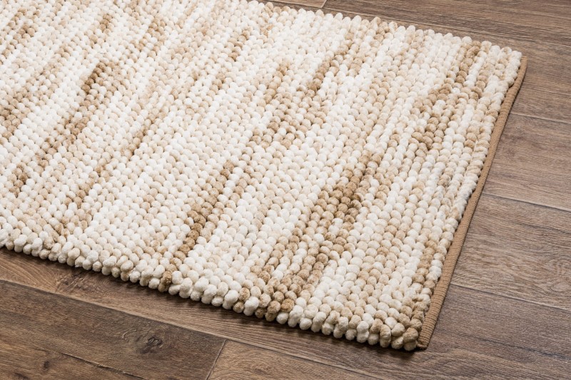 Dywanik łazienkowy Javo Premium melanż beż - widok z boku