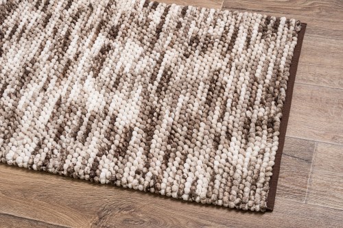 Dywanik łazienkowy Javo Premium melanż brązowy - rzut z boku