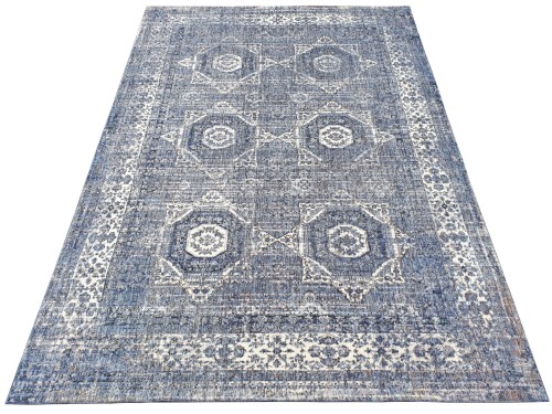 Rzut ukośny dywanu tradycyjnego vitage Kentucky 509 niebieski