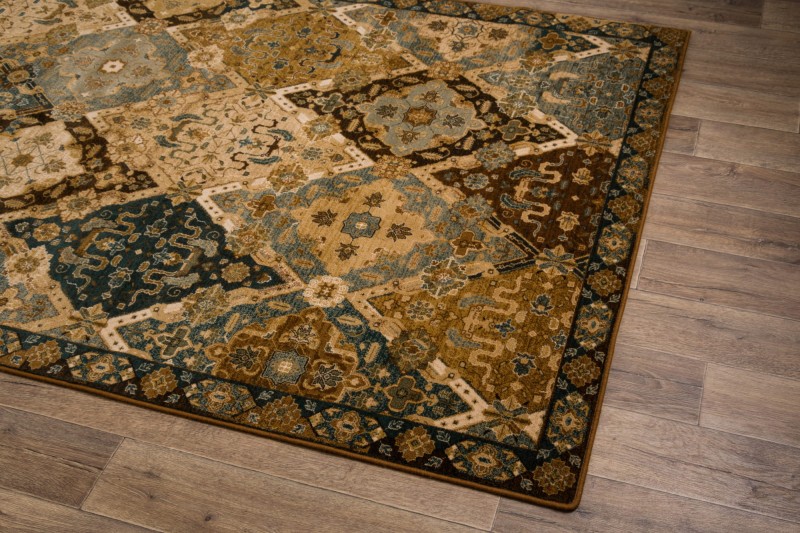 Dywan wełniany Dywilan Omega Torino koniak 2 - rzut z boku