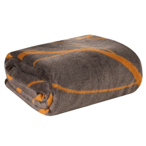 Koc dwustronny 150x200 cm Alisma 2A brązowo-rudy 