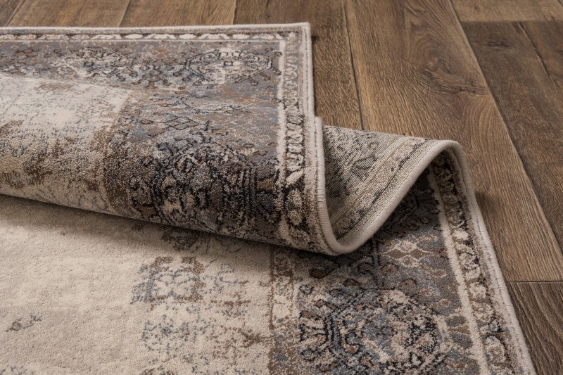 Dywan wełniany Dywilan Moon Pamuk srebrny - brzeg