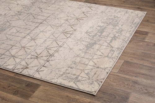 Dywan wełniany Dywilan Moon Oro srebrny - rzut z boku