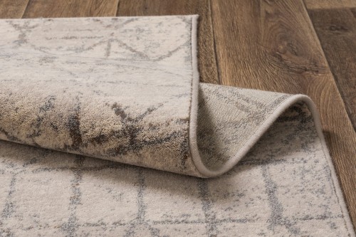 Dywan wełniany Dywilan Moon Oro srebrny - bok