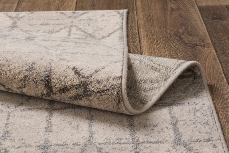 Dywan wełniany Dywilan Moon Oro srebrny - bok