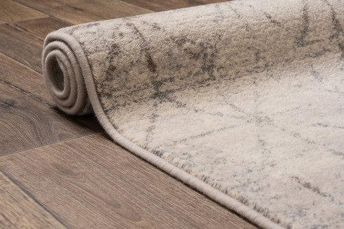 Dywan wełniany Dywilan Moon Oro srebrny - brzeg