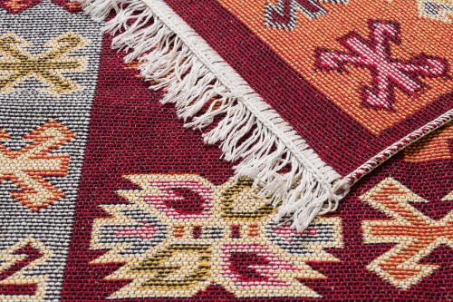Dywan KILIM liście bordo dwustronny _dywanywitek_pl_8