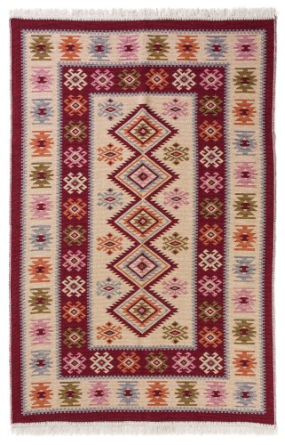 Dywan KILIM romby bordo dwustronny _dywanywitek_pl_3