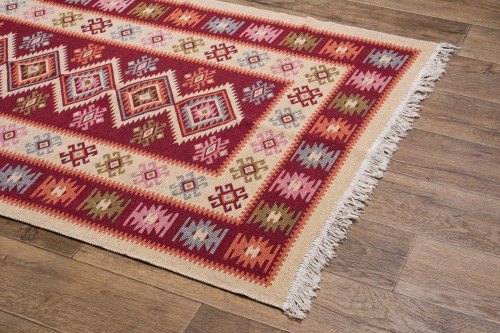 Dywan KILIM romby bordo dwustronny _dywanywitek_pl_5