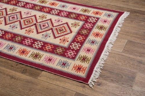 Dywan KILIM romby bordo dwustronny _dywanywitek_pl_6