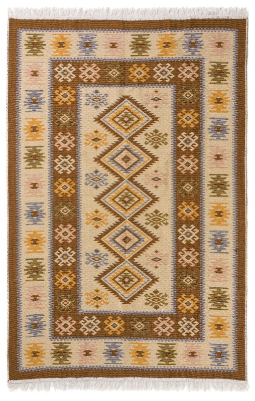Dywan KILIM romby miód dwustronny _dywanywitek_pl_2