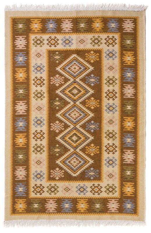 Dywan KILIM romby miód dwustronny _dywanywitek_pl_3
