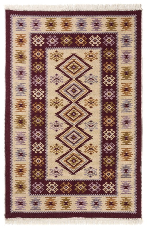 Dywan KILIM romby śliwka dwustronny _dywanywitek_pl_2