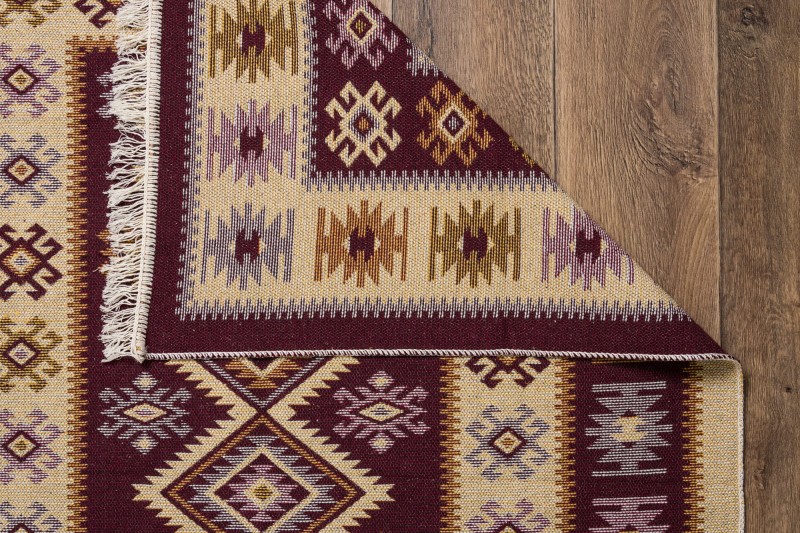 Dywan KILIM romby śliwka dwustronny _dywanywitek_pl_4