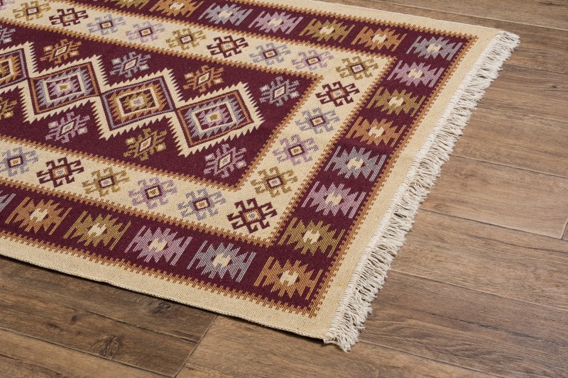 Dywan KILIM romby śliwka dwustronny _dywanywitek_pl_5