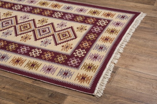 Dywan KILIM romby śliwka dwustronny _dywanywitek_pl_6