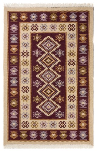 Dywan KILIM romby śliwka dwustronny _dywanywitek_pl_3