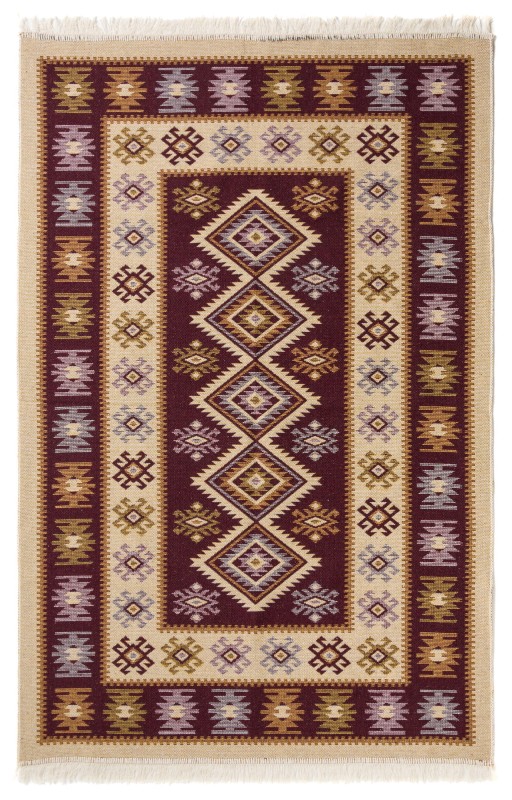 Dywan KILIM romby śliwka dwustronny _dywanywitek_pl_3