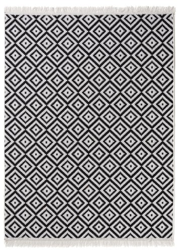 Dywan KILIM GOLD romby biało-czarny _dywanywitek_pl_