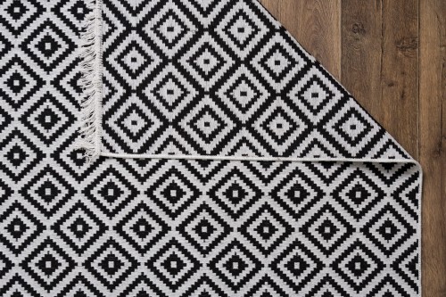 Dywan KILIM GOLD romby biało-czarny _dywanywitek_pl_3