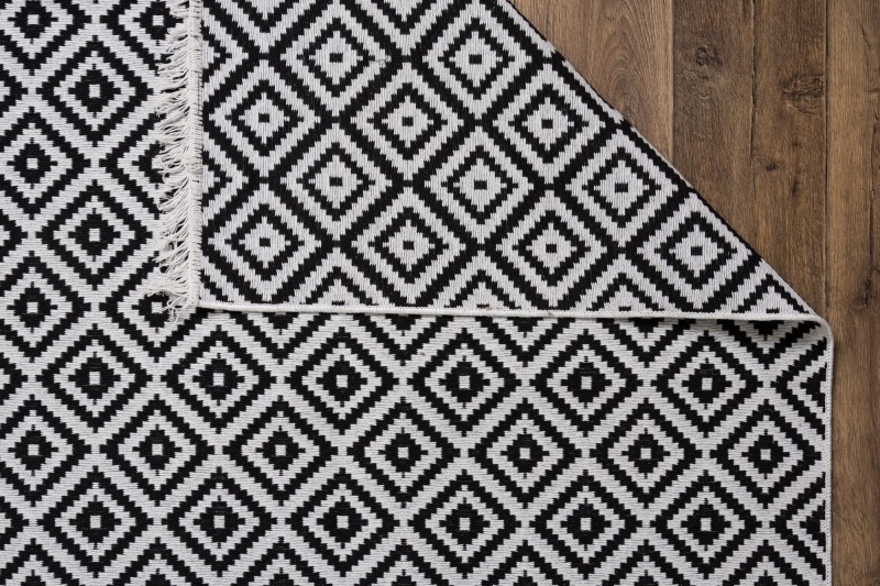 Dywan KILIM GOLD romby biało-czarny _dywanywitek_pl_3