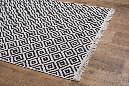 Dywan KILIM GOLD romby biało-czarny _dywanywitek_pl_7